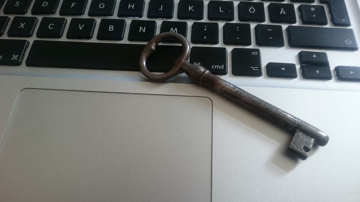 Gammel nøkkel på tastaturet til en bærbar PC – rettighetene dine er nøkkelen til opplysningene nettjenester har om deg.