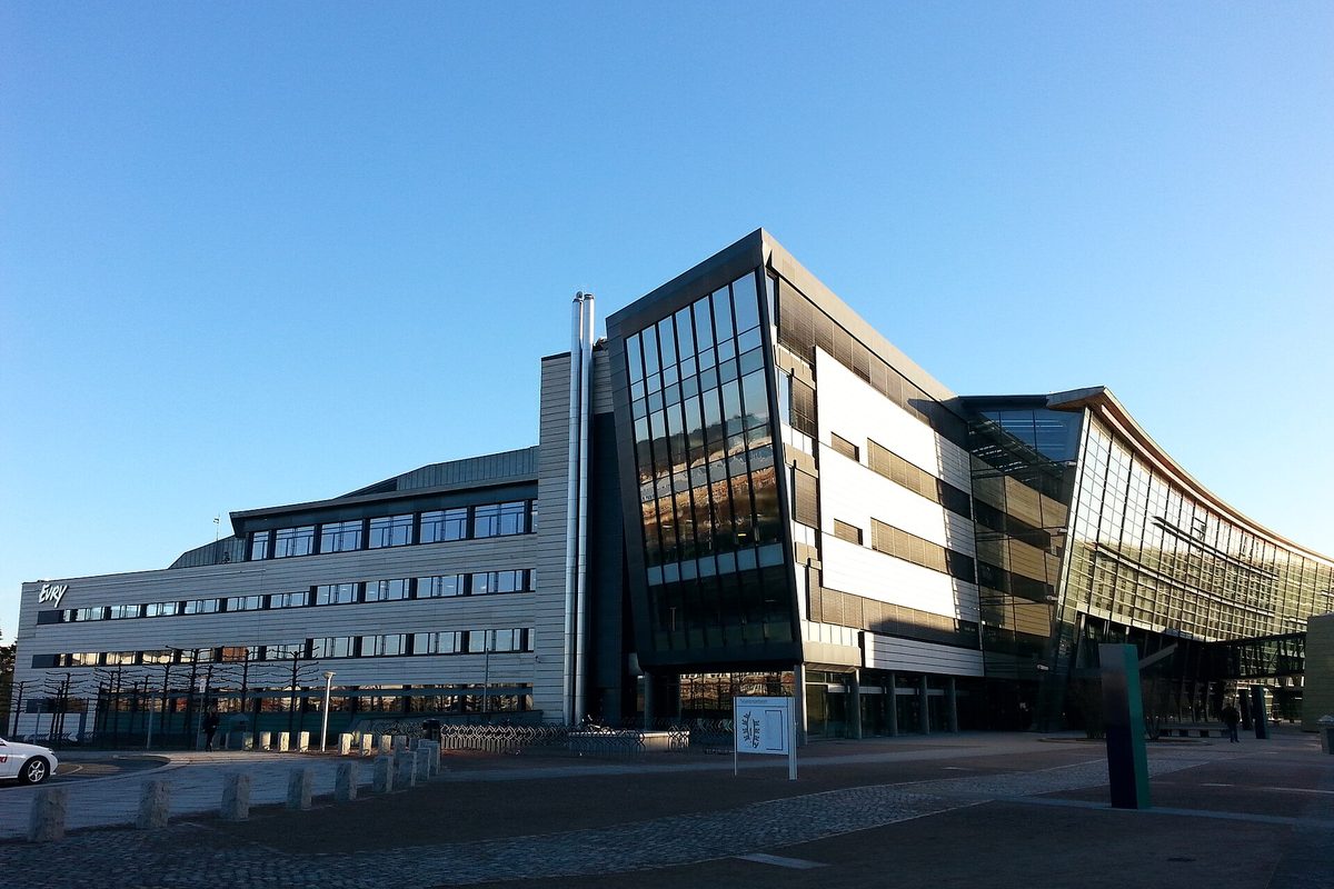 Kontorbygget til EVRY (nå Tietoevry) på Fornebu – selskapet bak Infotorg-tjenestene der du legger inn kredittsperre.